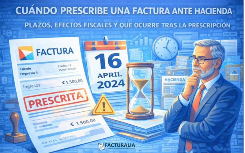 Cuándo prescribe una factura ante Hacienda: plazos