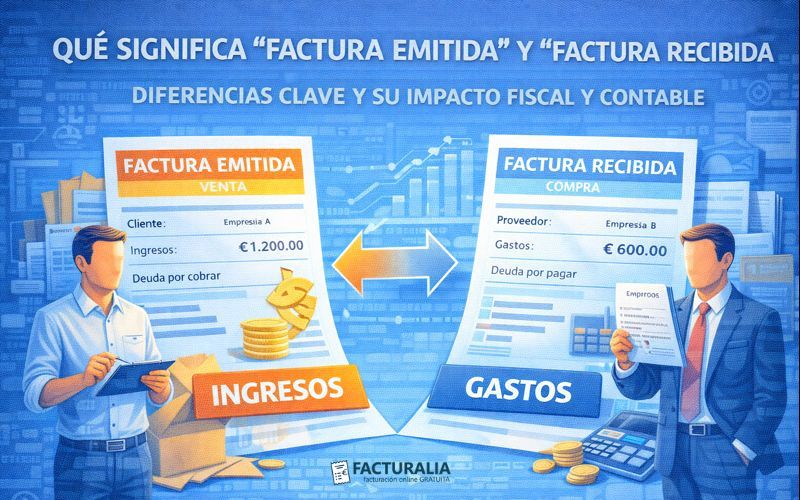 Qué significa “factura emitida” y “factura recibida"